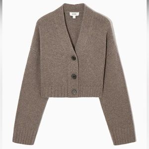 Cos - chunky cropped cardigan - cashmere blend - size S
